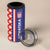 Croatia Hrvatska Checkerboard Half Style 4 in 1 Can Cooler Tumbler