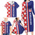 Croatia Hrvatska Checkerboard Half Style Family Matching Long Sleeve Bodycon Dress and Hawaiian Shirt