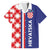 Croatia Hrvatska Checkerboard Half Style Family Matching Long Sleeve Bodycon Dress and Hawaiian Shirt