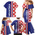 Croatia Hrvatska Checkerboard Half Style Family Matching Mermaid Dress and Hawaiian Shirt