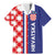 Croatia Hrvatska Checkerboard Half Style Family Matching Mermaid Dress and Hawaiian Shirt