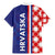 Croatia Hrvatska Checkerboard Half Style Family Matching Mermaid Dress and Hawaiian Shirt