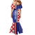 Croatia Hrvatska Checkerboard Half Style Family Matching Mermaid Dress and Hawaiian Shirt