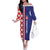 Croatia Hrvatska Checkerboard Half Style Family Matching Off The Shoulder Long Sleeve Dress and Hawaiian Shirt