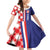 Croatia Hrvatska Checkerboard Half Style Family Matching Off Shoulder Short Dress and Hawaiian Shirt