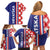 Croatia Hrvatska Checkerboard Half Style Family Matching Off Shoulder Short Dress and Hawaiian Shirt