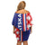 Croatia Hrvatska Checkerboard Half Style Family Matching Off Shoulder Short Dress and Hawaiian Shirt