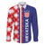 Croatia Hrvatska Checkerboard Half Style Family Matching Puletasi and Hawaiian Shirt