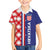 Croatia Hrvatska Checkerboard Half Style Family Matching Puletasi and Hawaiian Shirt