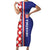 Croatia Hrvatska Checkerboard Half Style Family Matching Short Sleeve Bodycon Dress and Hawaiian Shirt