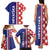 Croatia Hrvatska Checkerboard Half Style Family Matching Tank Maxi Dress and Hawaiian Shirt