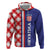 Croatia Hrvatska Checkerboard Half Style Hoodie