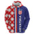 Croatia Hrvatska Checkerboard Half Style Hoodie