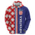 Croatia Hrvatska Checkerboard Half Style Hoodie