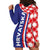 Croatia Hrvatska Checkerboard Half Style Hoodie Dress