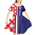 Croatia Hrvatska Checkerboard Half Style Kid Short Sleeve Dress