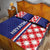 Croatia Hrvatska Checkerboard Half Style Quilt Bed Set - Wonder Print Shop