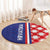 Croatia Hrvatska Checkerboard Half Style Round Carpet - Wonder Print Shop