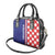 Croatia Hrvatska Checkerboard Half Style Shoulder Handbag - Wonder Print Shop