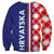 Croatia Hrvatska Checkerboard Half Style Sweatshirt - Wonder Print Shop