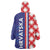 Croatia Hrvatska Checkerboard Half Style Wearable Blanket Hoodie