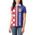 Croatia Hrvatska Checkerboard Half Style Women Polo Shirt - Wonder Print Shop