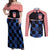 Custom Croatia Kockasti Football Jersey Couples Matching Off Shoulder Maxi Dress and Long Sleeve Button Shirt