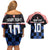 Custom Croatia Kockasti Football Jersey Couples Matching Off Shoulder Short Dress and Hawaiian Shirt