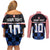 Custom Croatia Kockasti Football Jersey Couples Matching Off Shoulder Short Dress and Long Sleeve Button Shirt