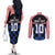 Custom Croatia Kockasti Football Jersey Couples Matching Off The Shoulder Long Sleeve Dress and Long Sleeve Button Shirt