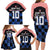 Custom Croatia Kockasti Football Jersey Family Matching Long Sleeve Bodycon Dress and Hawaiian Shirt