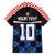 Custom Croatia Kockasti Football Jersey Family Matching Off The Shoulder Long Sleeve Dress and Hawaiian Shirt