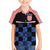 Custom Croatia Kockasti Football Jersey Family Matching Off The Shoulder Long Sleeve Dress and Hawaiian Shirt