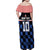 Custom Croatia Kockasti Football Jersey Family Matching Off Shoulder Maxi Dress and Hawaiian Shirt