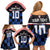 Custom Croatia Kockasti Football Jersey Family Matching Off Shoulder Short Dress and Hawaiian Shirt