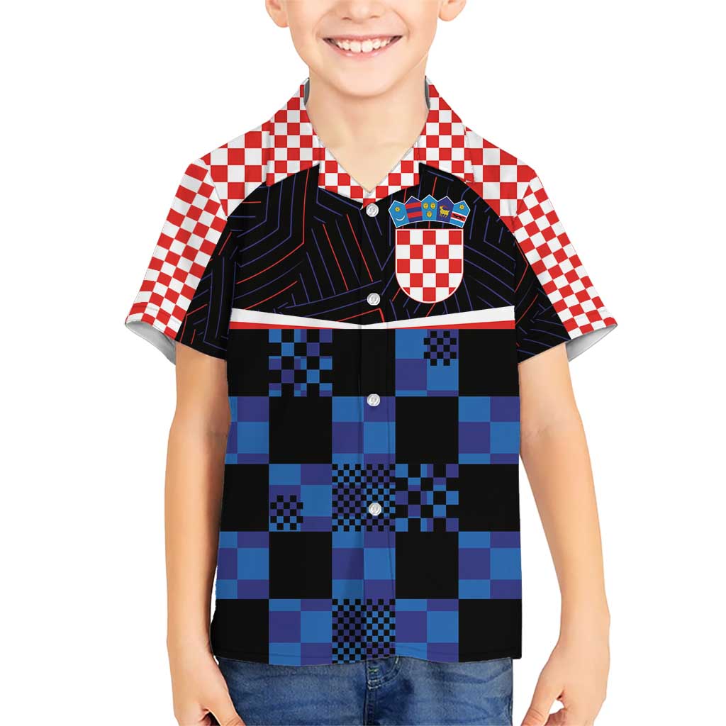 Custom Croatia Kockasti Football Jersey Kid Hawaiian Shirt