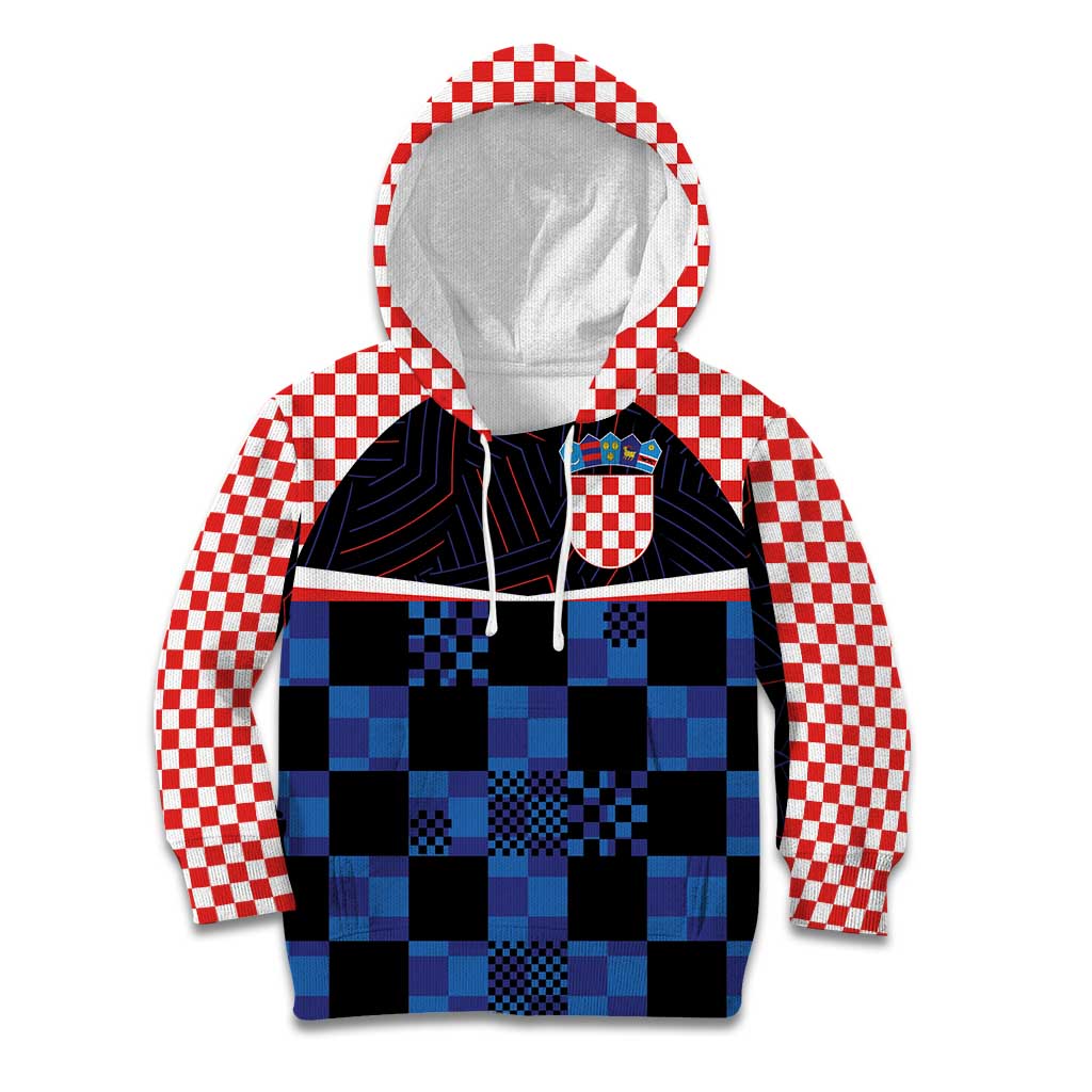 Custom Croatia Kockasti Football Jersey Kid Hoodie