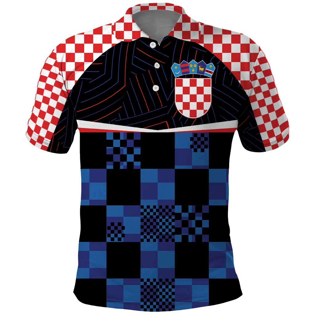 Custom Croatia Kockasti Football Jersey Polo Shirt