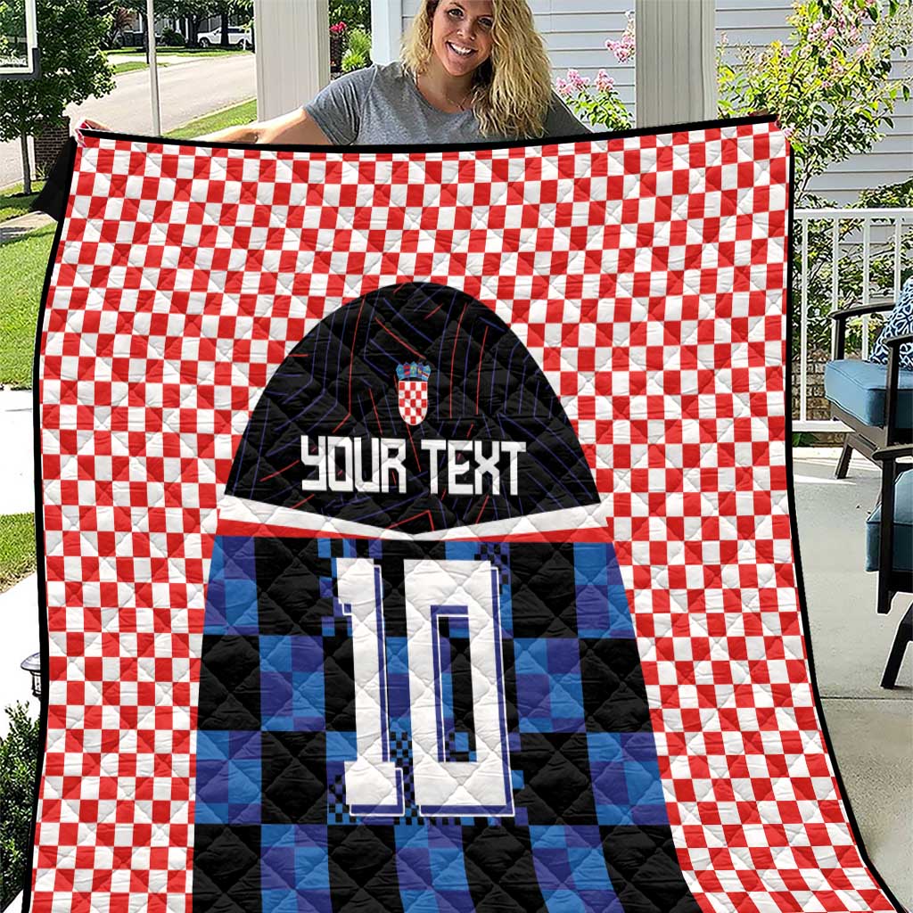 Custom Croatia Kockasti Football Jersey Quilt - Wonder Print Shop