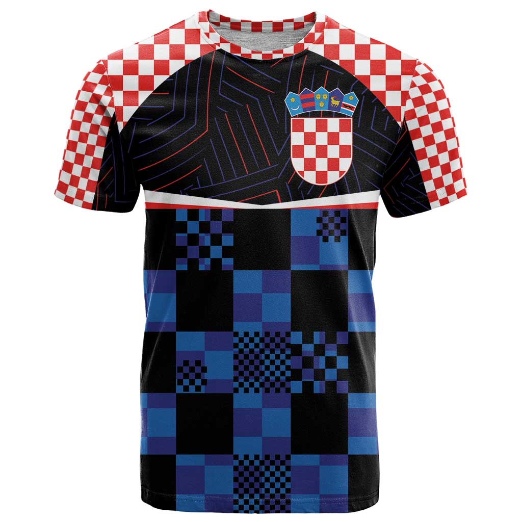 Custom Croatia Kockasti Football Jersey T Shirt - Wonder Print Shop