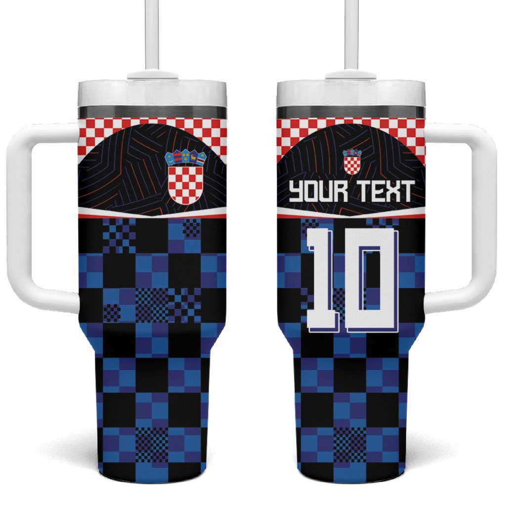 Custom Croatia Kockasti Football Jersey Tumbler With Handle - Wonder Print Shop