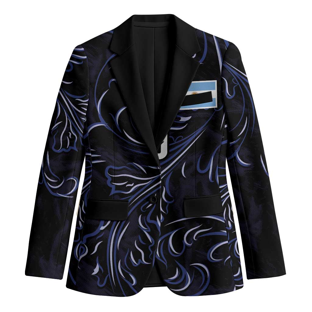 Custom Argentina Football Blazer Artistic Pattern-Paintings Inspired Black Color - Wonder Print Shop