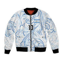 Custom Argentina Football Bomber Jacket Artistic Pattern-Paintings Inspired White Color - Wonder Print Shop