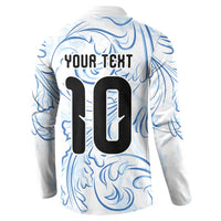 Custom Argentina Football Button Sweatshirt Artistic Pattern-Paintings Inspired White Color - Wonder Print Shop