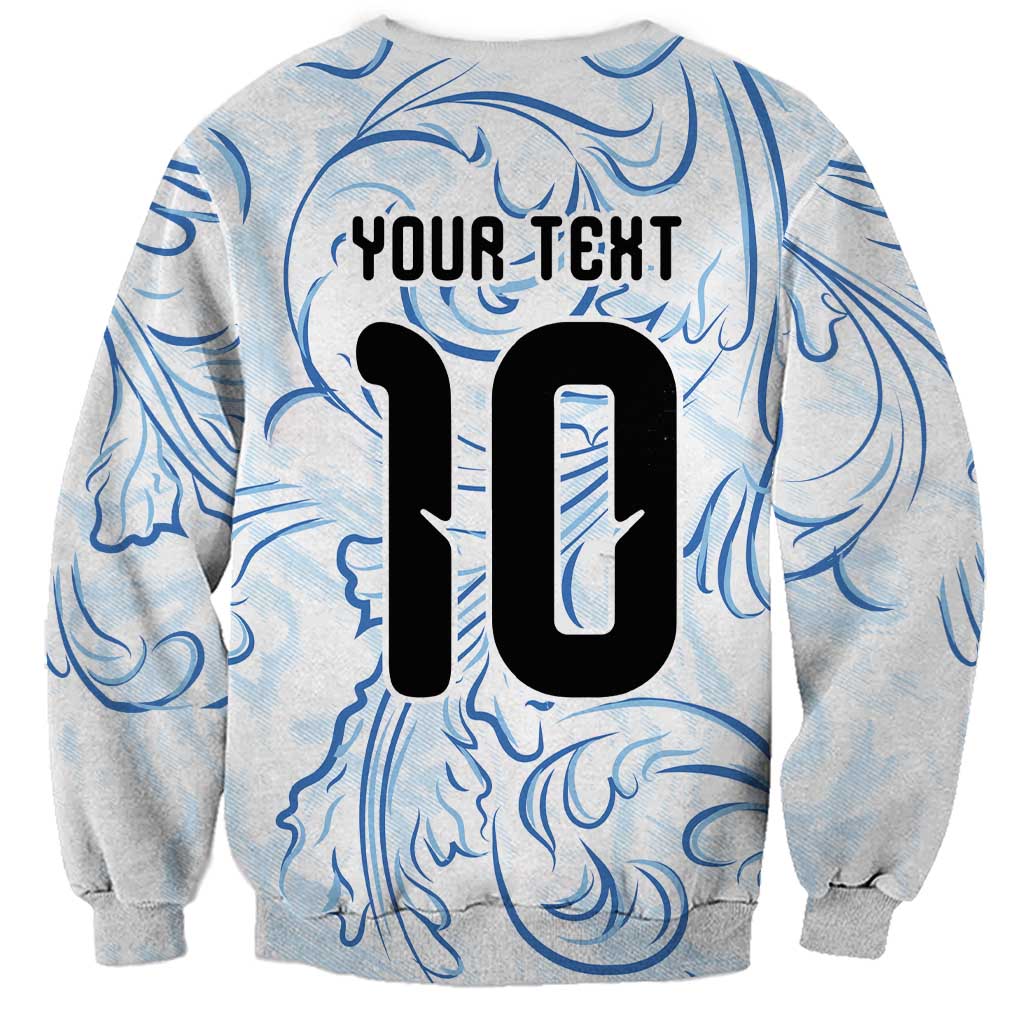 Custom Argentina Football Sweatshirt Artistic Pattern-Paintings Inspired White Color - Wonder Print Shop