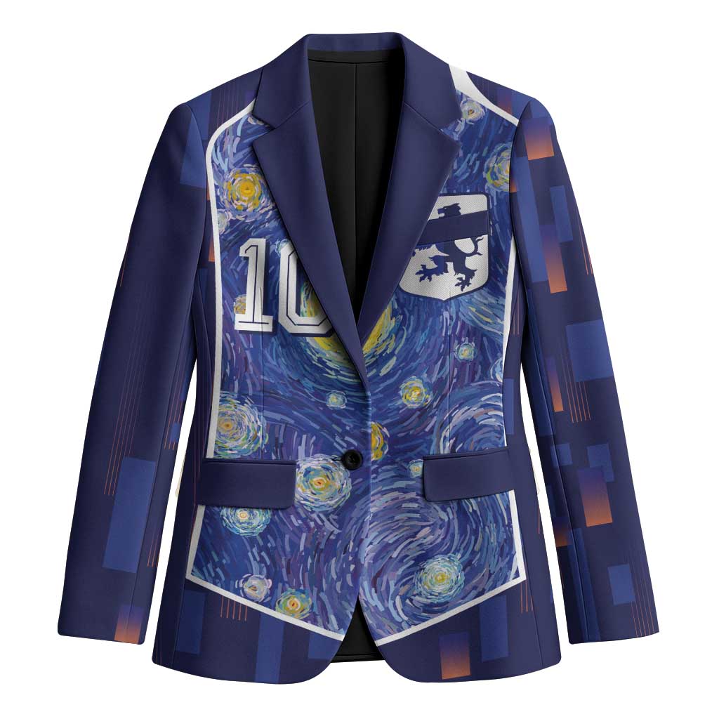 Custom Netherlands Football Blazer Starry Night Inspired-Sporty Style - Wonder Print Shop
