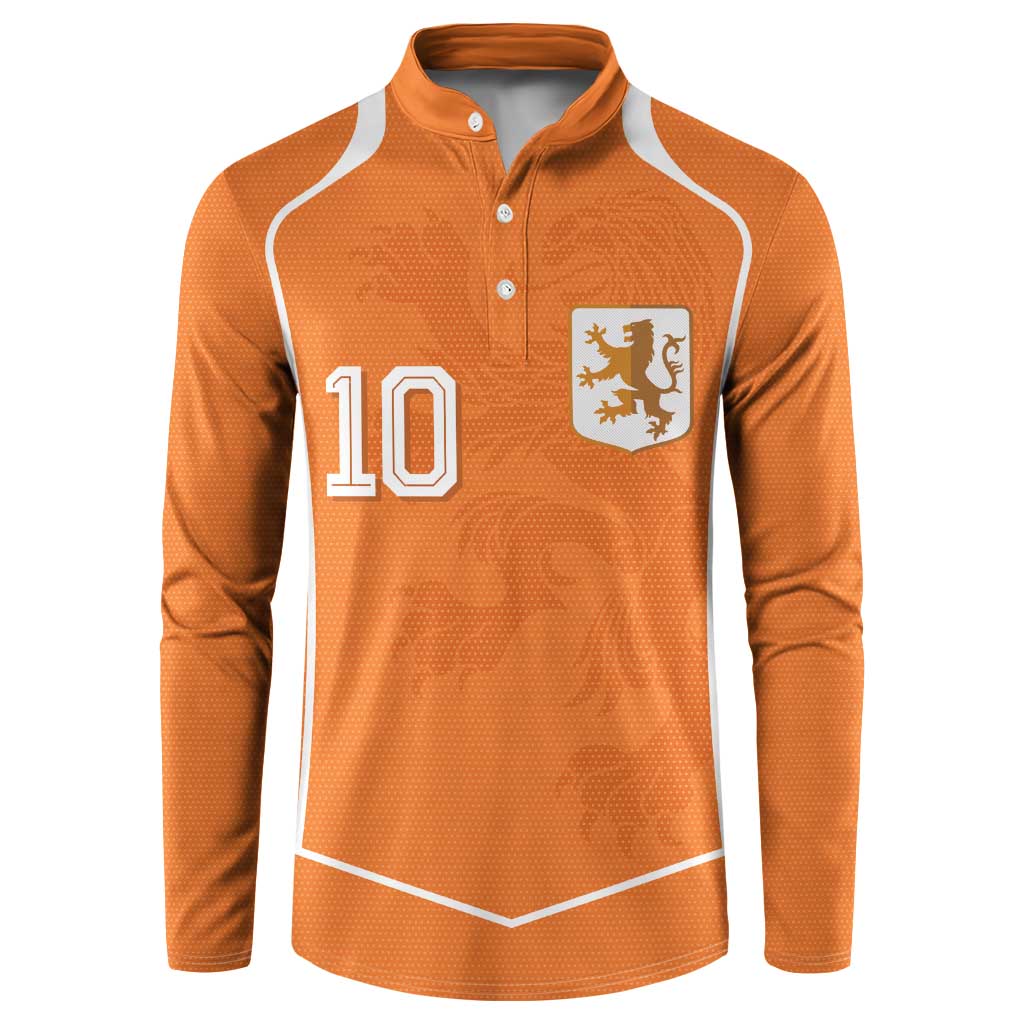 Custom Netherlands Football Button Sweatshirt Lion King-Inspired T90 Sporty Style - Wonder Print Shop