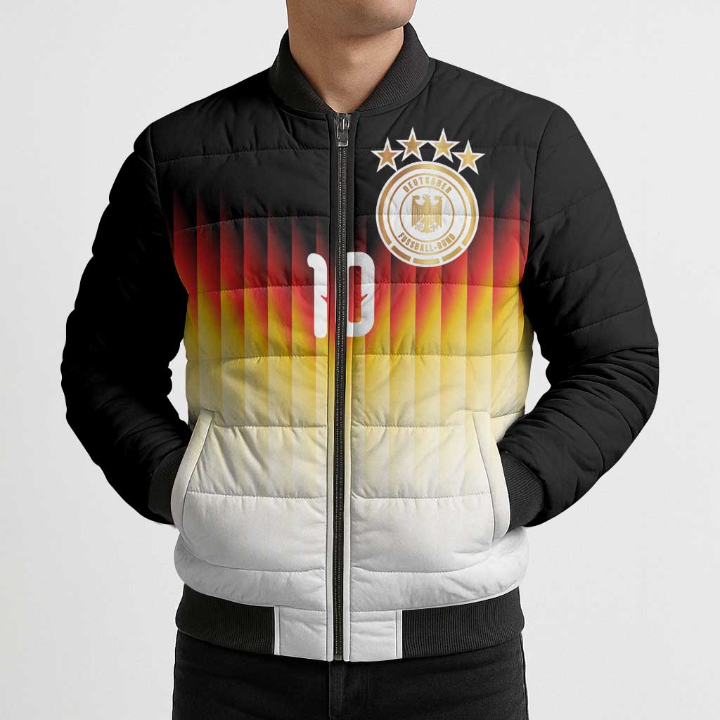 Custom Germany Football Bomber Puffer Jacket Die Mannschaft 2026 - Wonder Print Shop