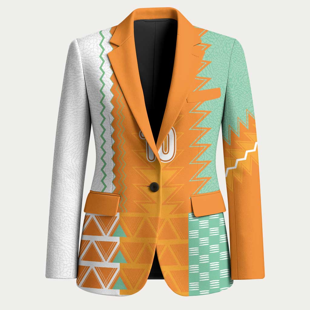 Custom Ivory Coast Football Blazer Côte d'Ivoire-Tribal Sporty Style - Wonder Print Shop
