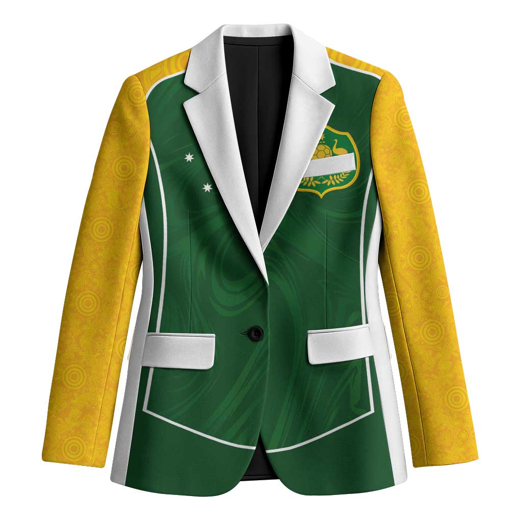 Custom Australia Football Blazer Aboriginal Pattern Sporty Style-Green Color - Wonder Print Shop